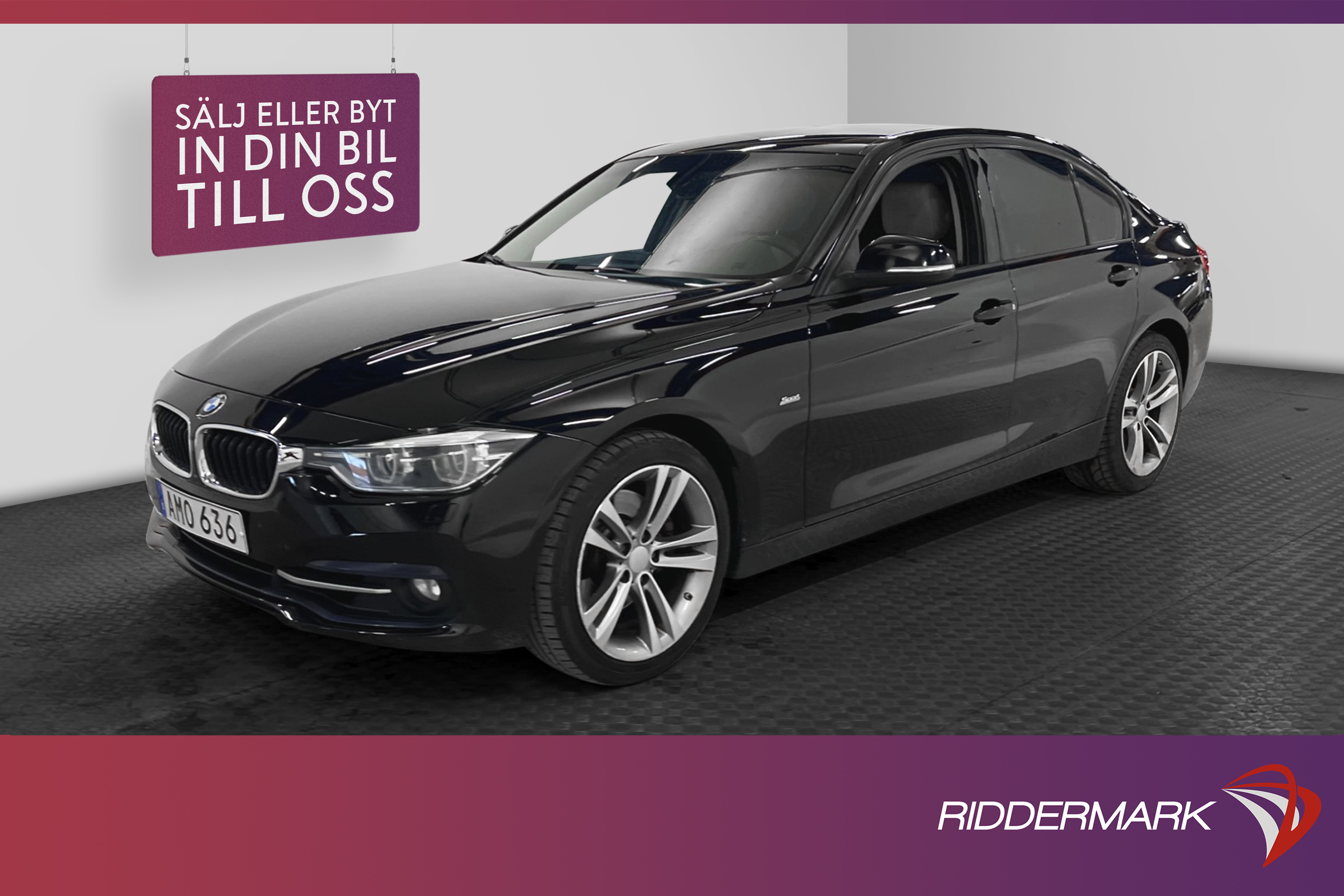 BMW 330i Sportline 252hk Dragkrok Skinn LED 