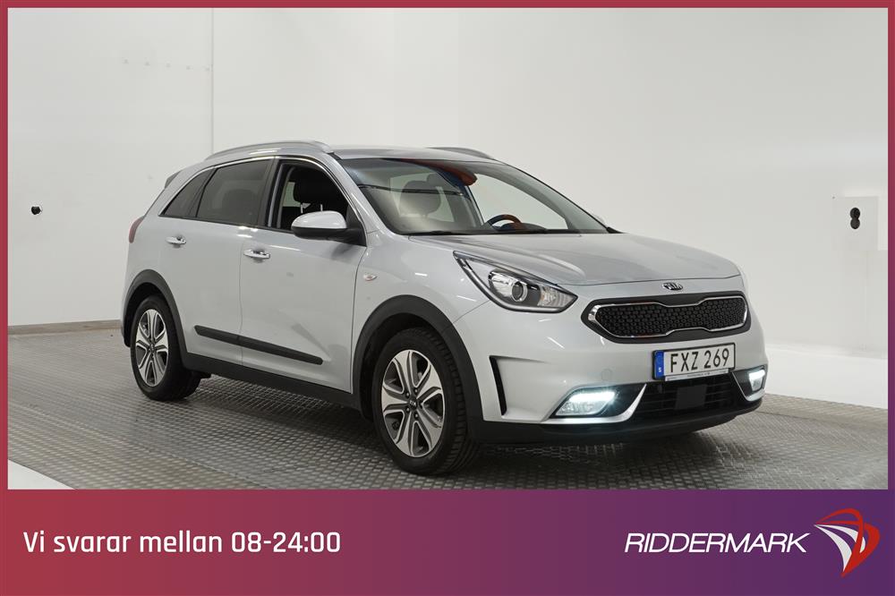 Kia Niro Hybrid 1.6 141hk GLS Navi B-kam Välserv 0,38l/mil