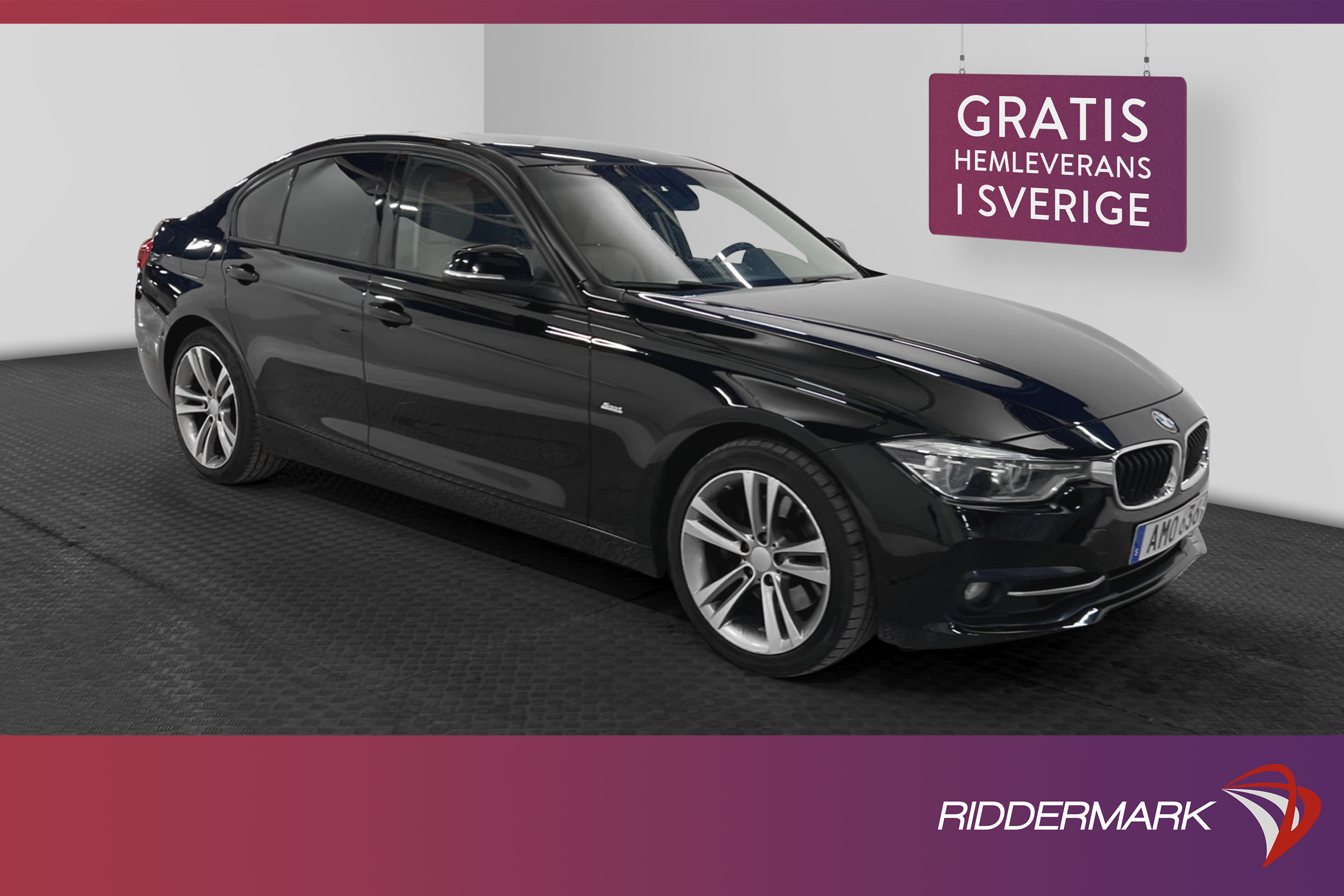 BMW 330i Sportline 252hk Dragkrok Skinn LED 