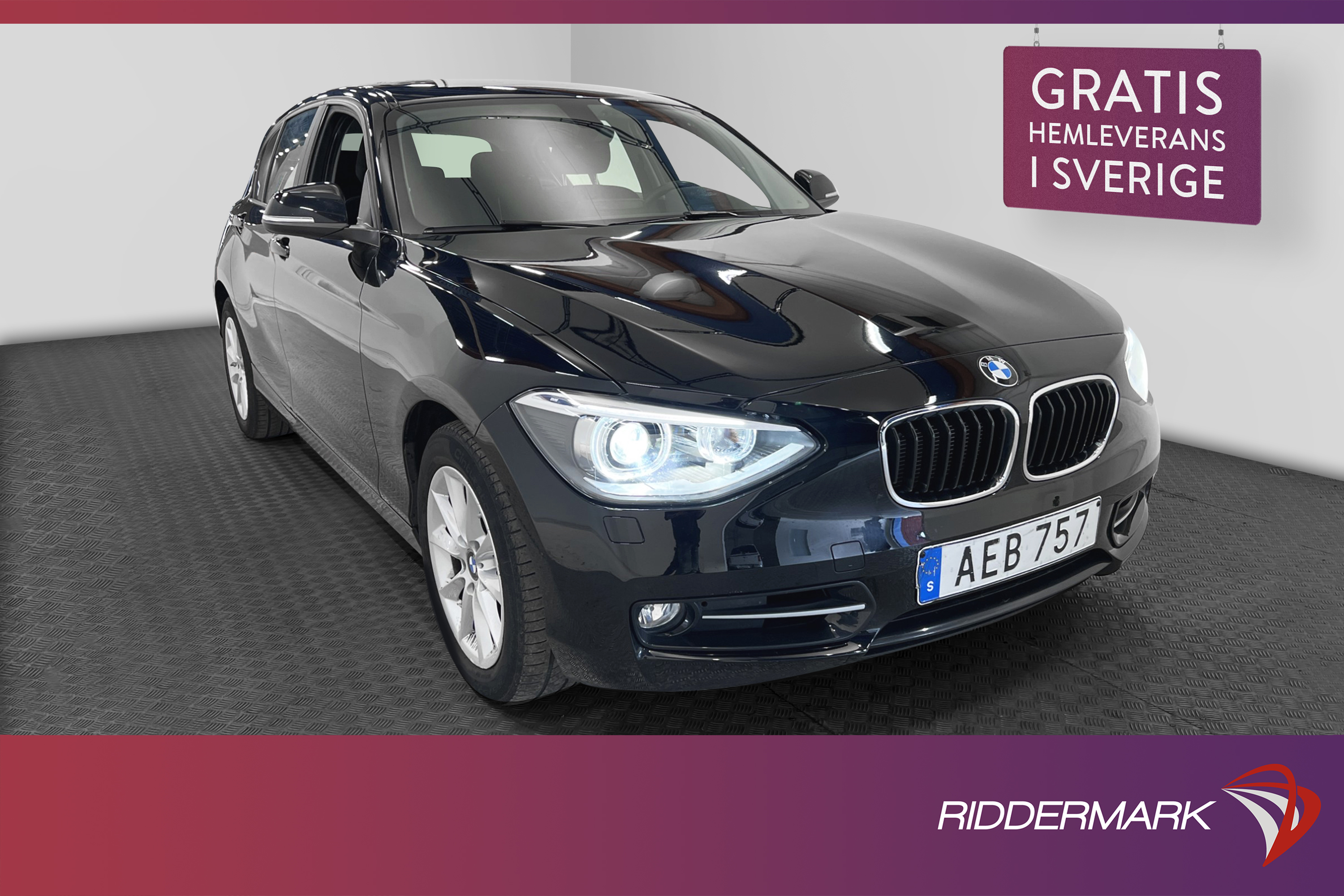 BMW 120d xDrive 184hk Sport line P-sensorer Drag Nybesiktad