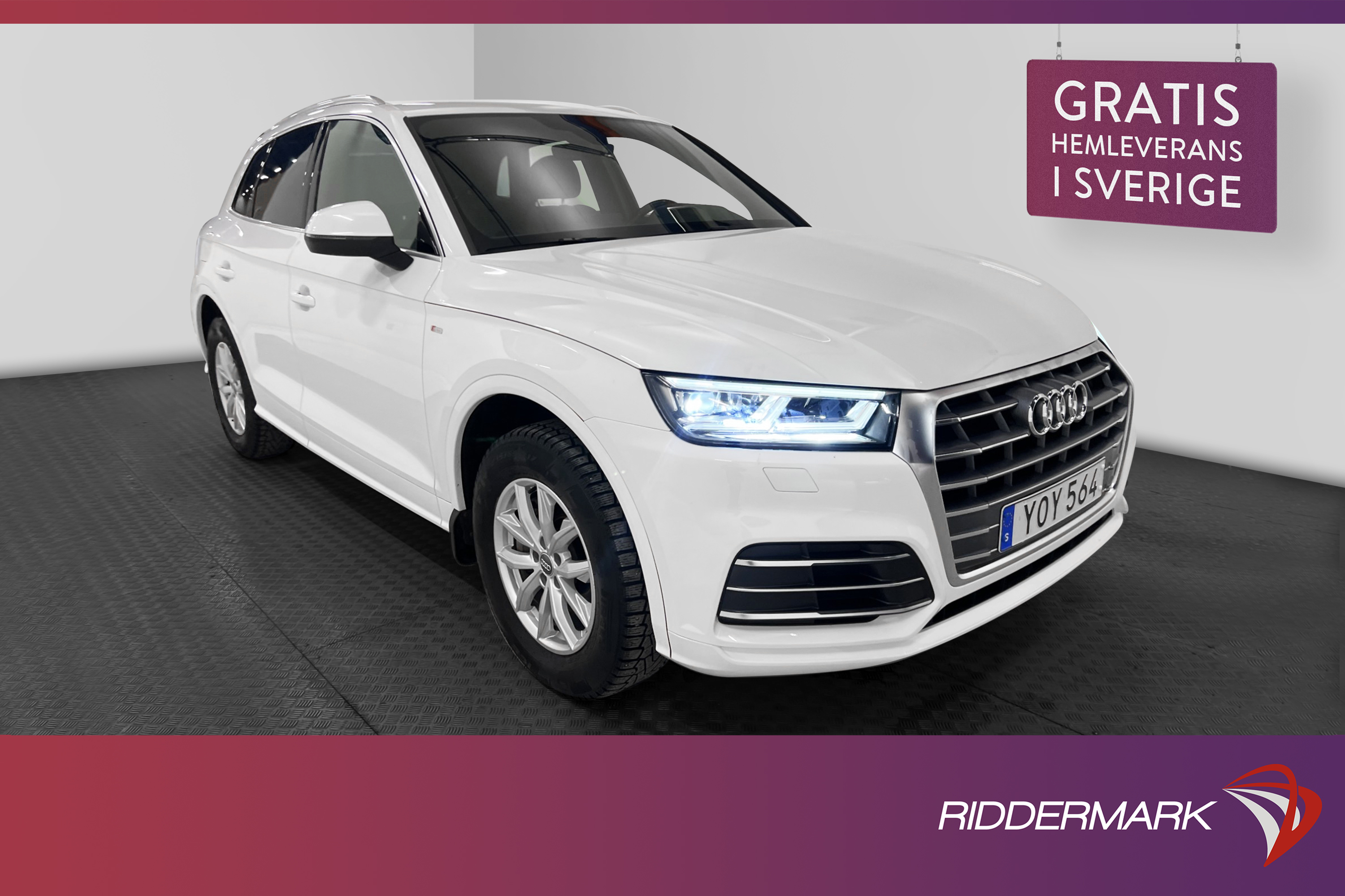 Audi Q5 TDI Quattro 190hk S-Line Värmare Halvskinn Dragkrok