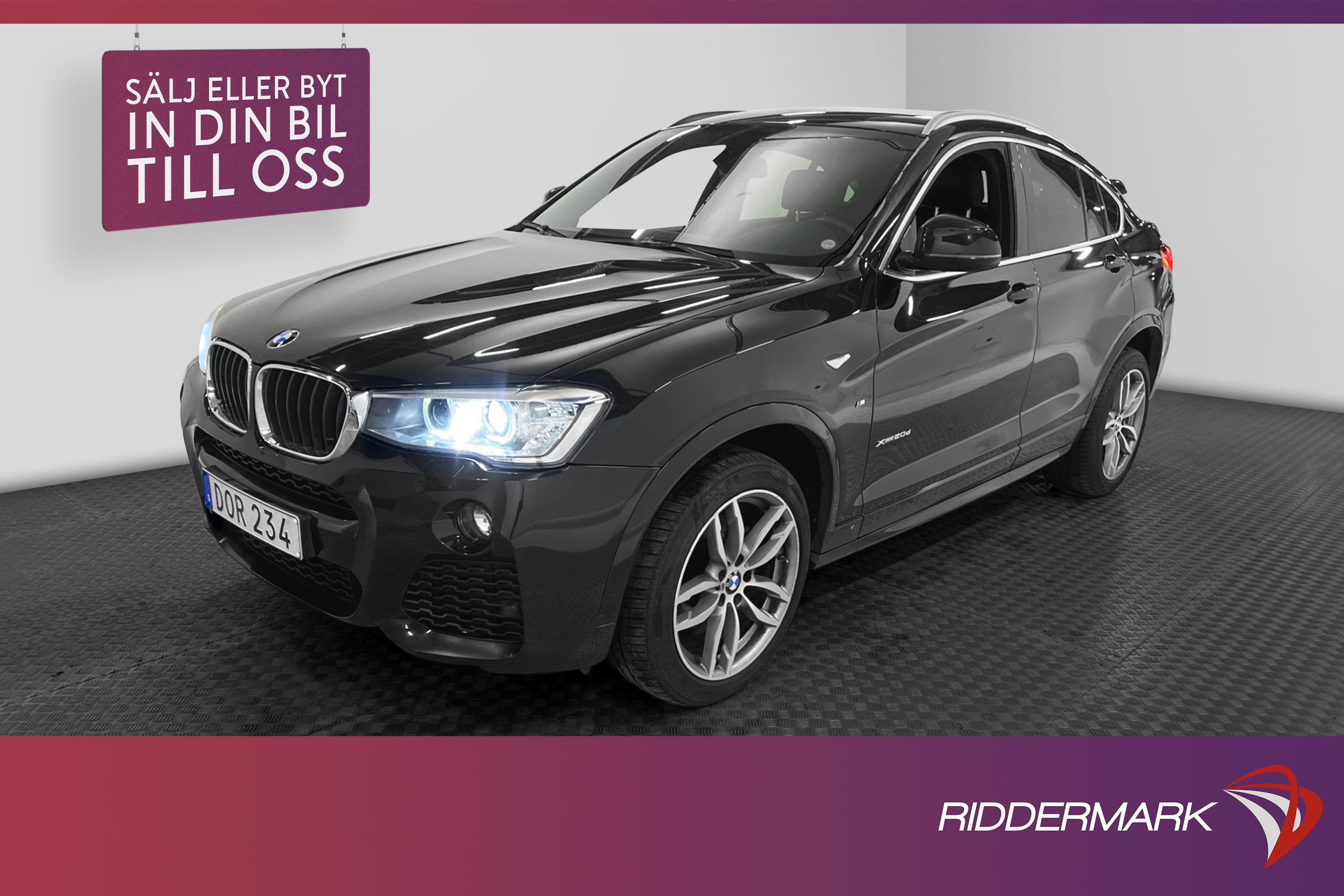 BMW X4 xDrive20d 190hk M Sport Värmare Navi HiFi Skinn Drag