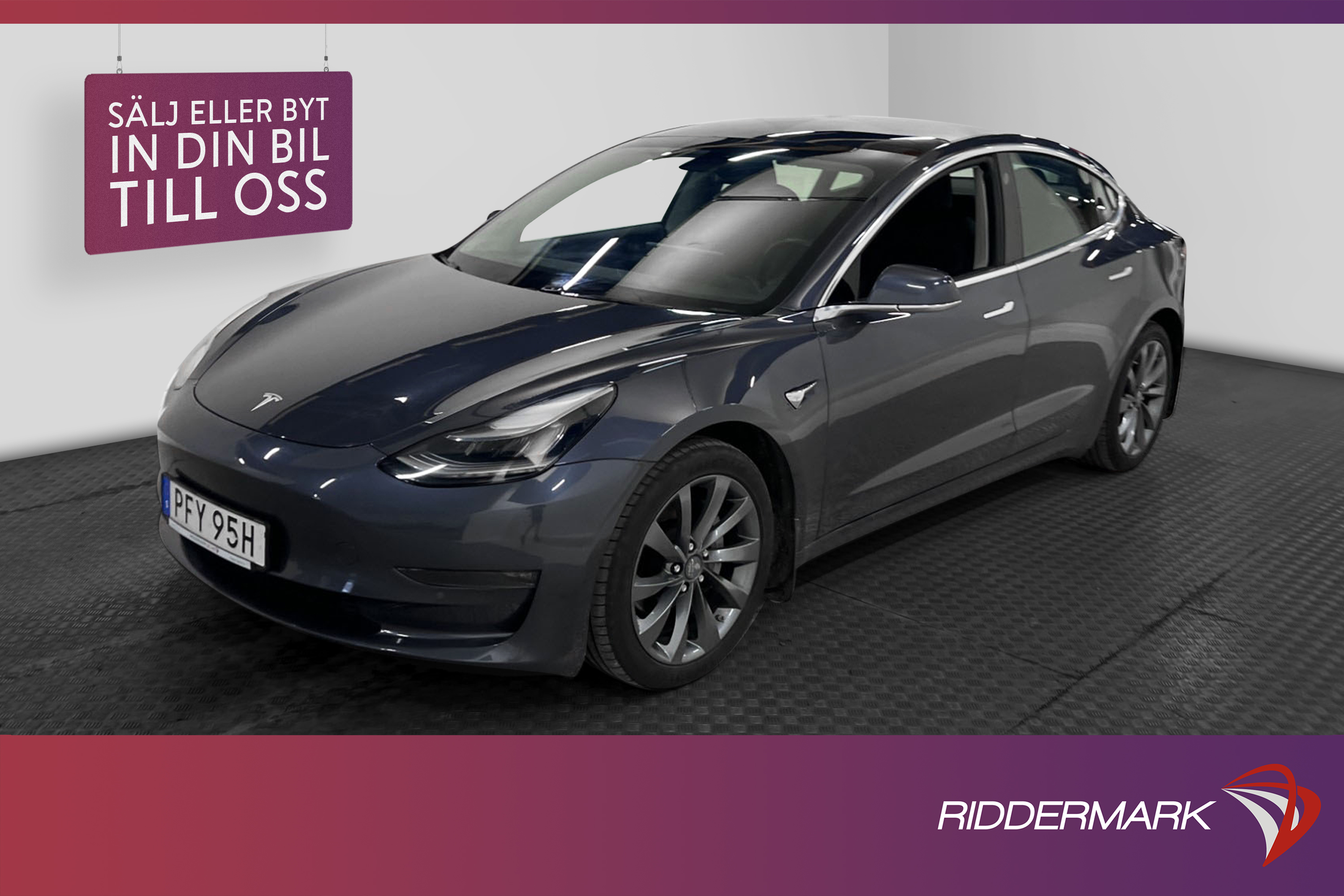 Tesla Model 3 Long Range AWD 440hk Svensksåld Acc boost